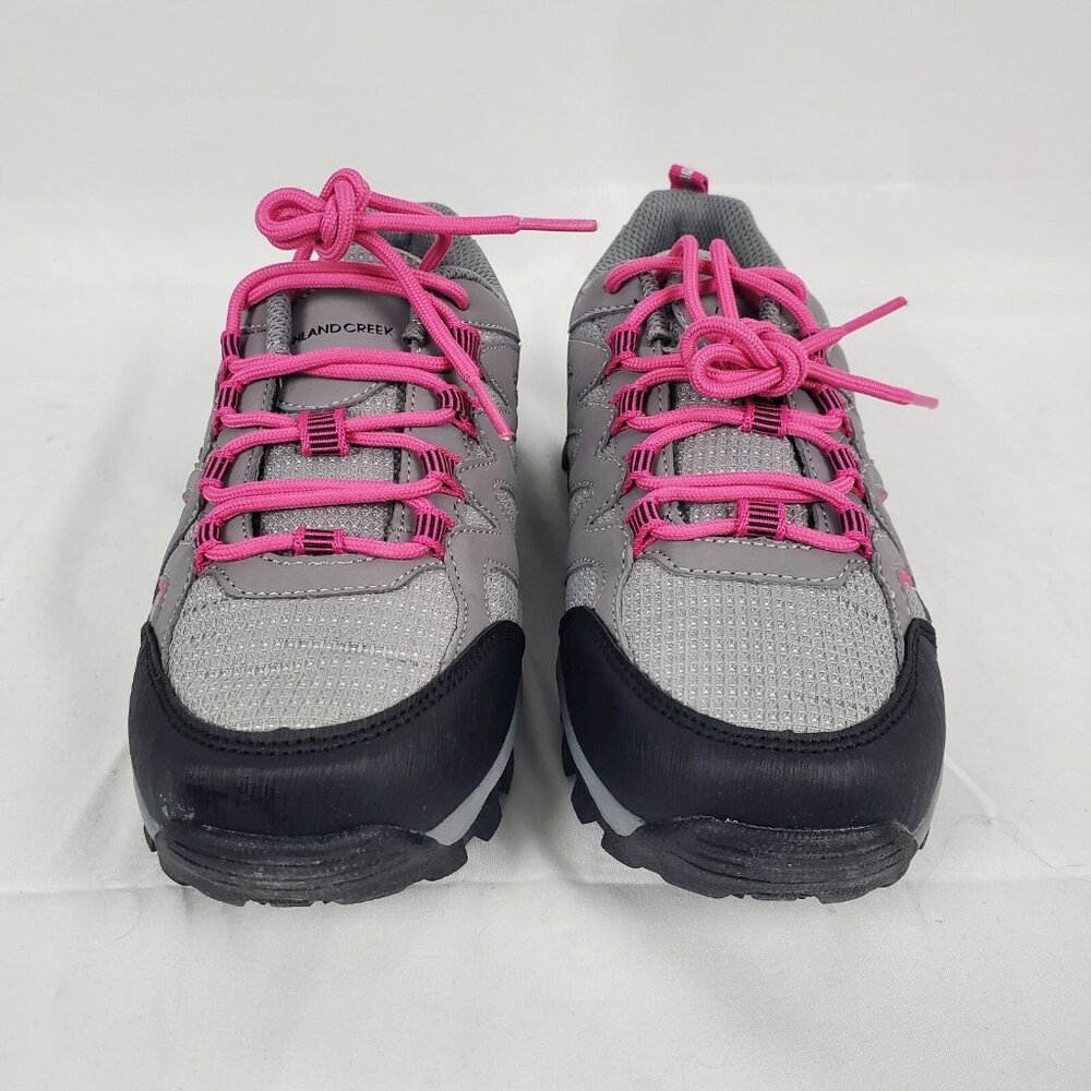 NIB Highland Creek Girls Youth Journey Hiking Shoes Athletic Gray/Pink Sz 13 - Picture 2 of 9